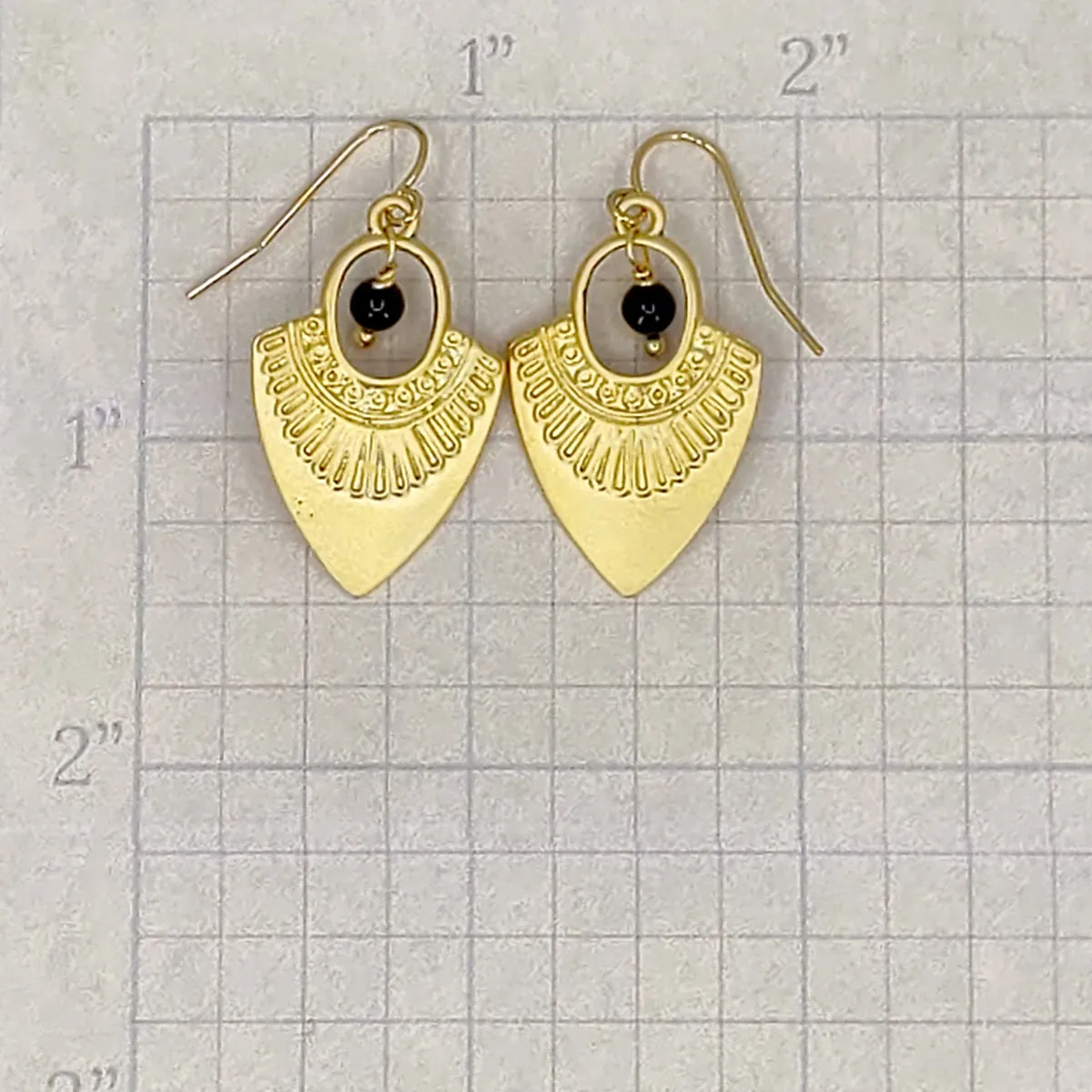 Shaman Vibes Gold and Black Onyx Earrings