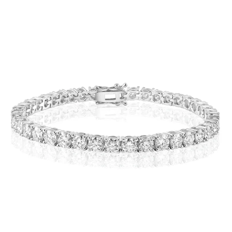 Silver Moissanite 4mm Tennis Bracelet
