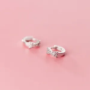 Small Bow Huggie Earrings-SH019