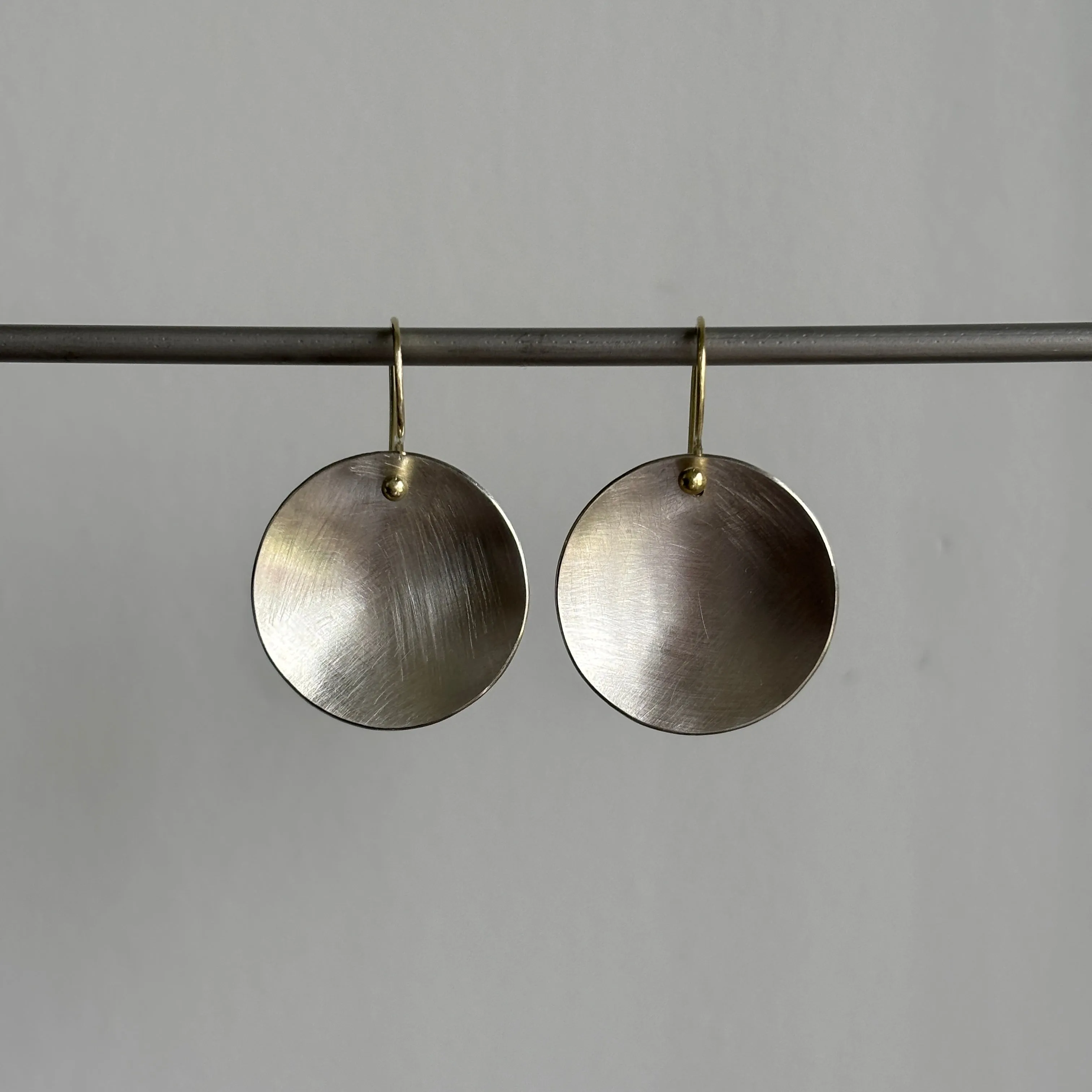 Small Carved Dome Earrings