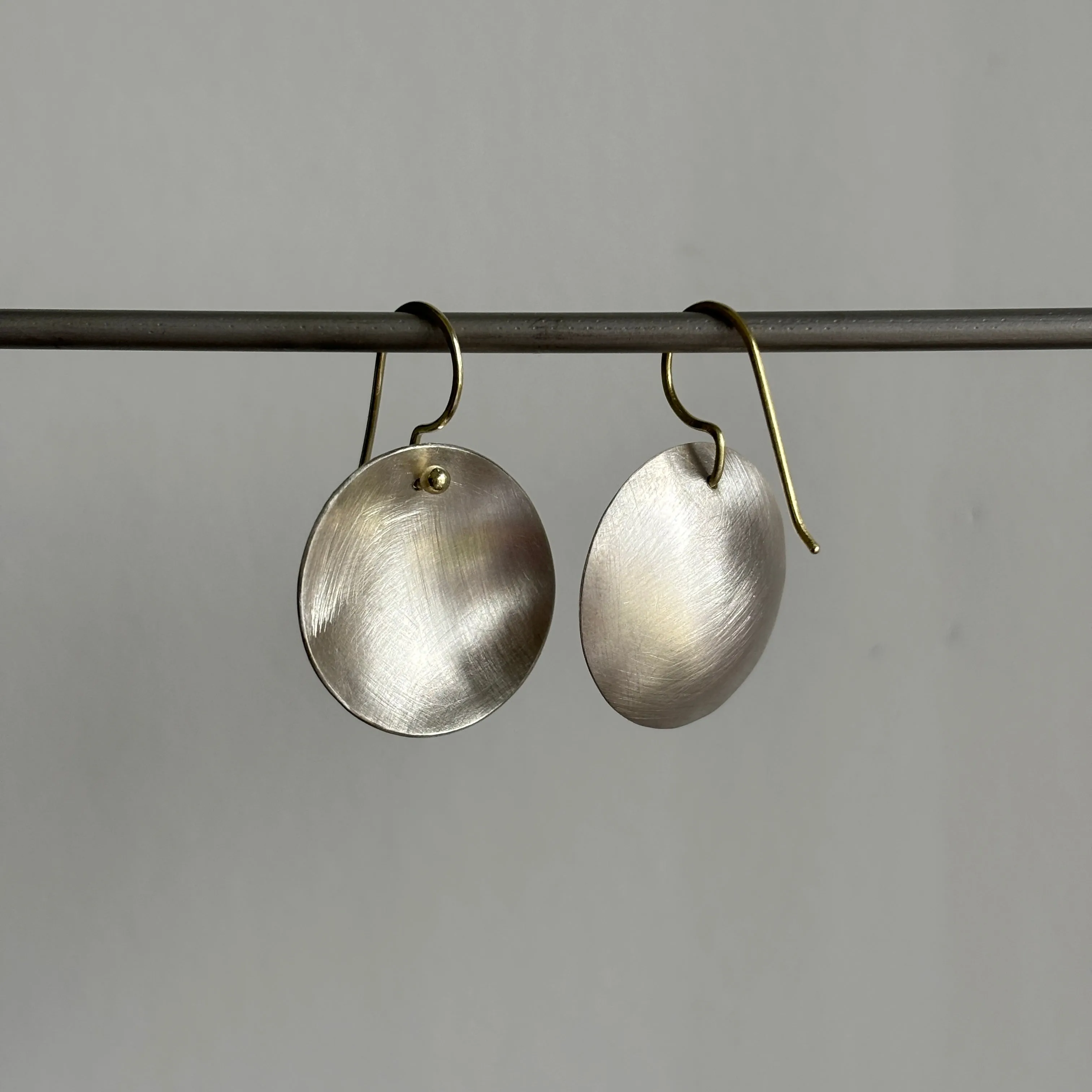 Small Carved Dome Earrings