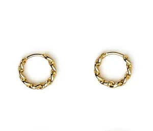 Small Chain Link Hoop Earrings