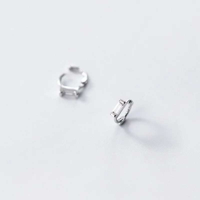 Small Emerald Green Huggie Earrings-SH012