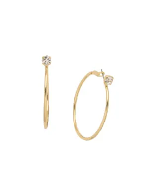 Sorrelli Mini Serafina Hoop Earrings - Bright Gold Crystal