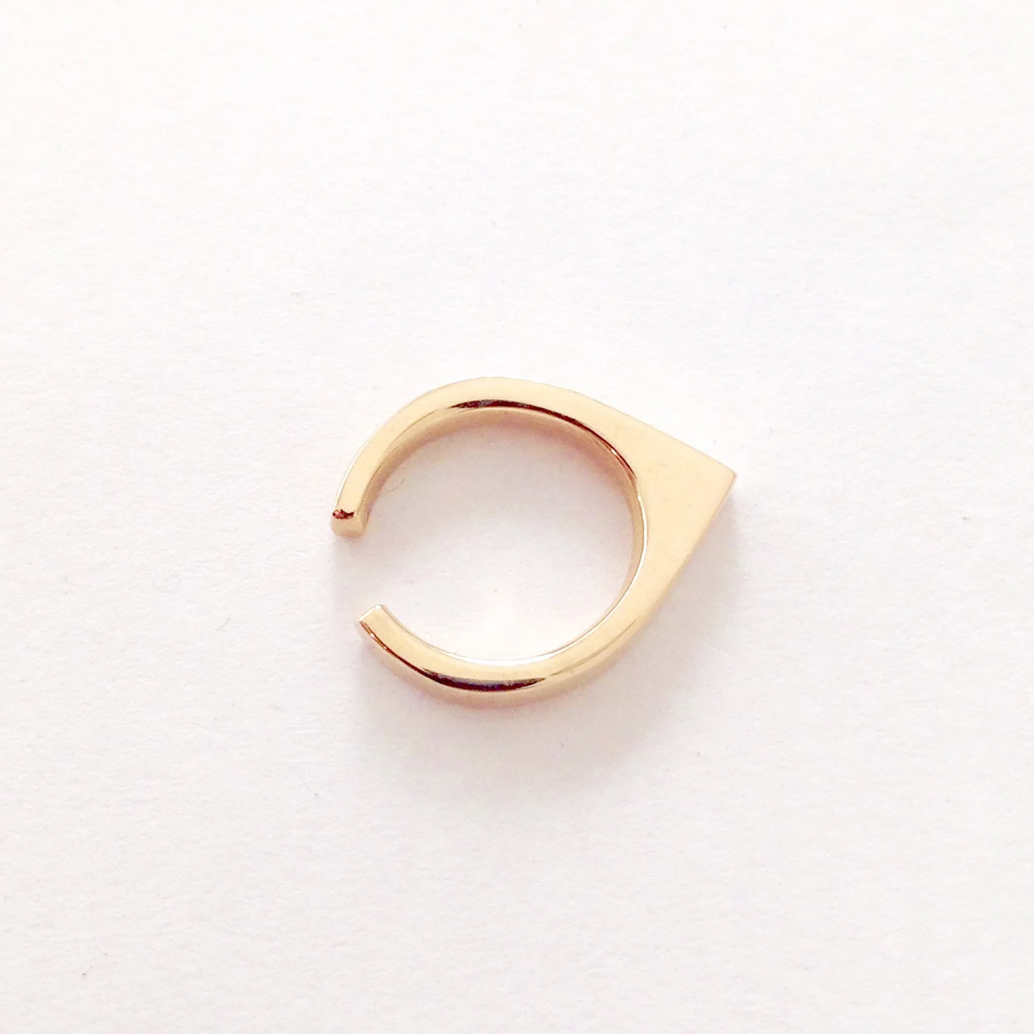Spike Collection: 14K Gold Pavé Black Diamond Spike Point Ear Cuff