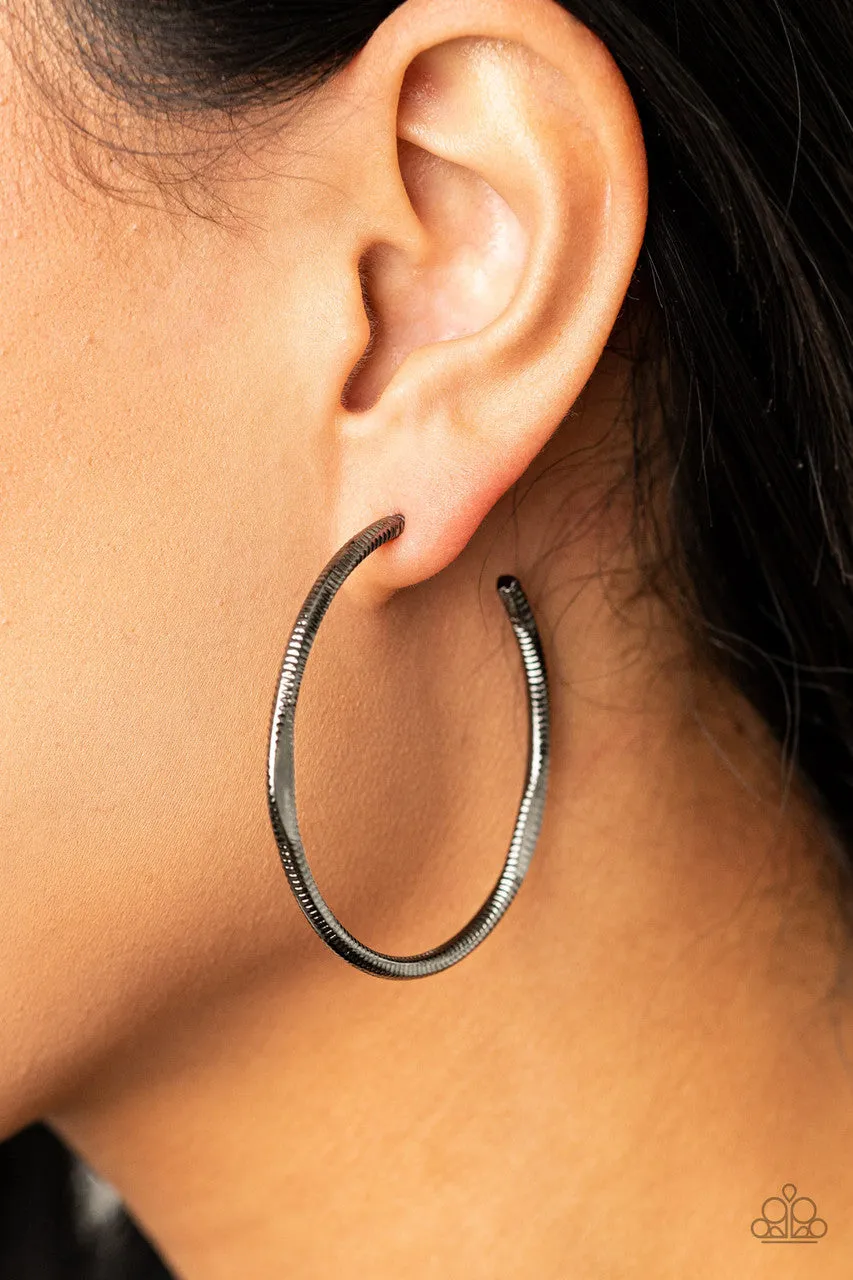 Spitfire Black Paparazzi Earrings