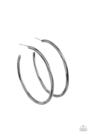 Spitfire Black Paparazzi Earrings