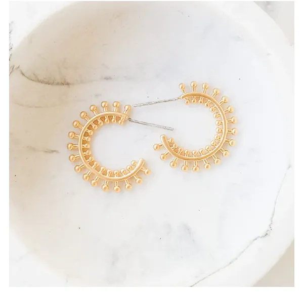 Spokes Hoop Earrings - Large