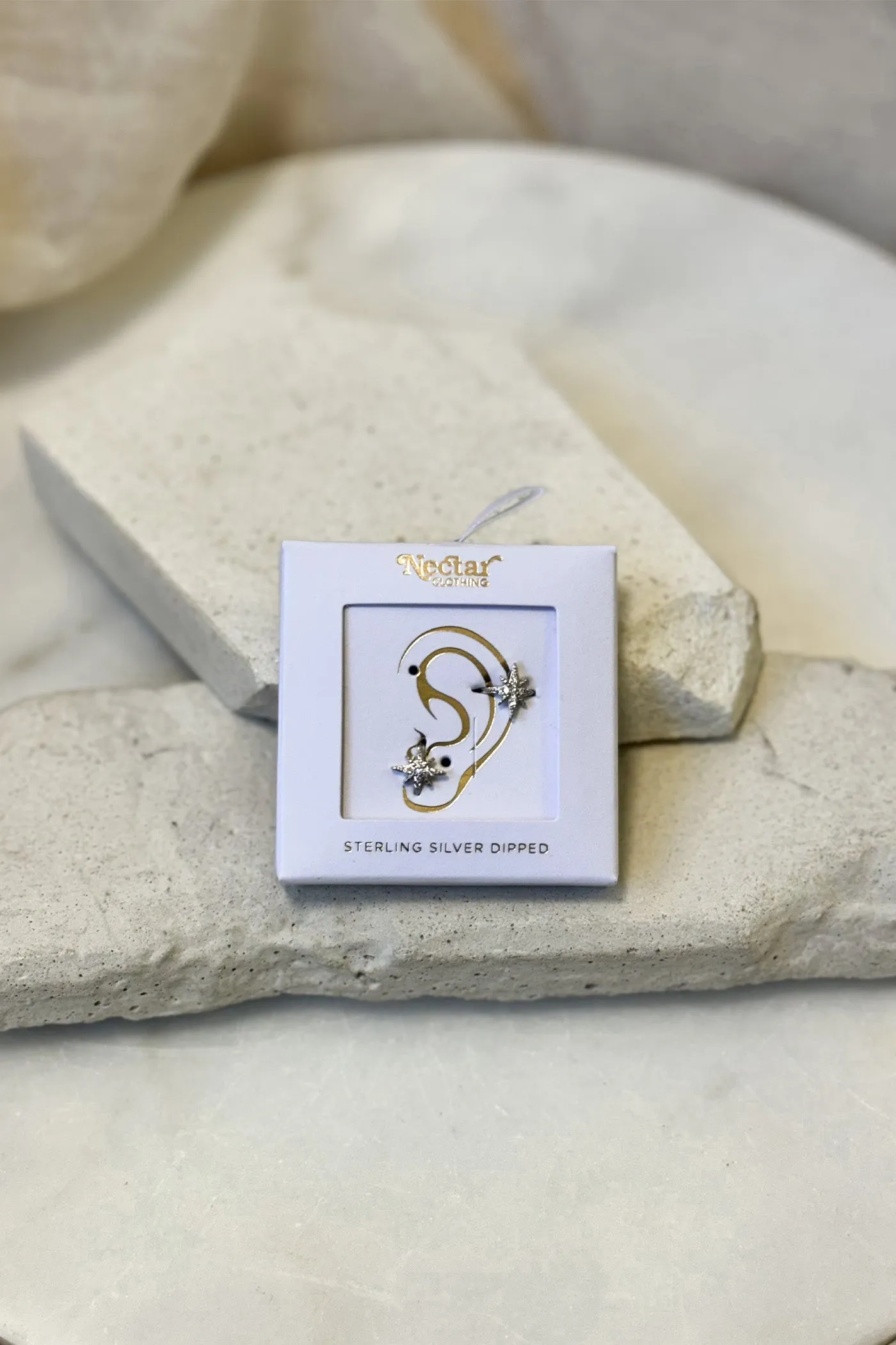 Star Cuff Earring Set