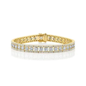 Stella 14K Yellow Gold 4.70 ct Diamond Pavé Tennis Bracelet