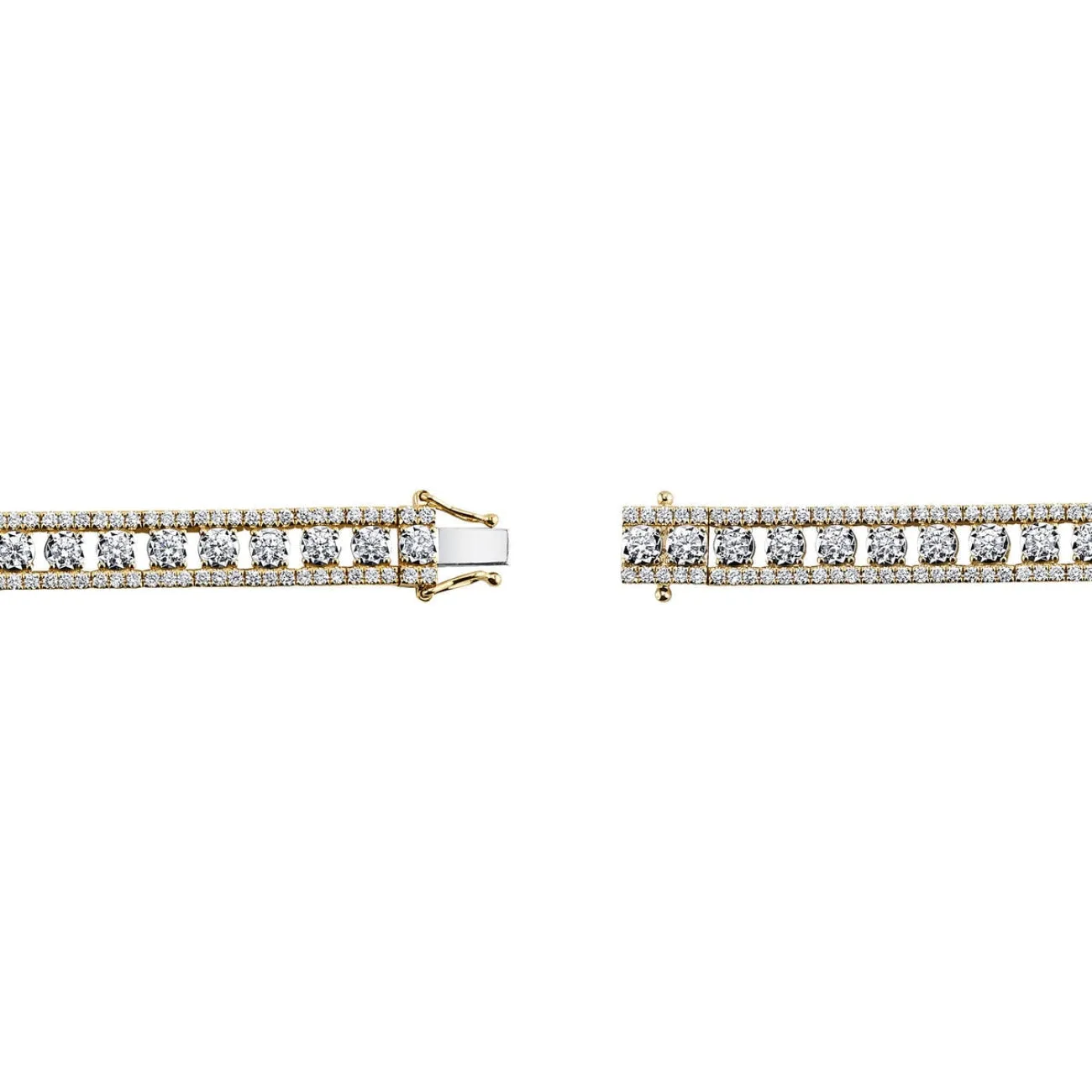 Stella 14K Yellow Gold 4.70 ct Diamond Pavé Tennis Bracelet