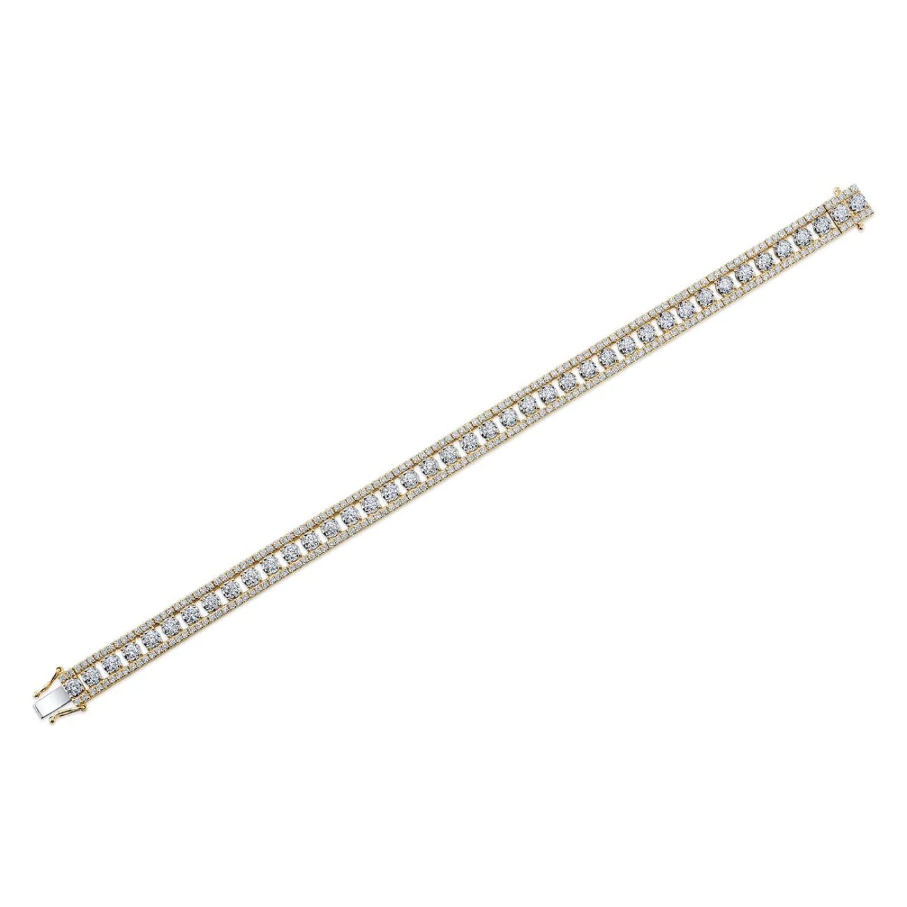 Stella 14K Yellow Gold 4.70 ct Diamond Pavé Tennis Bracelet