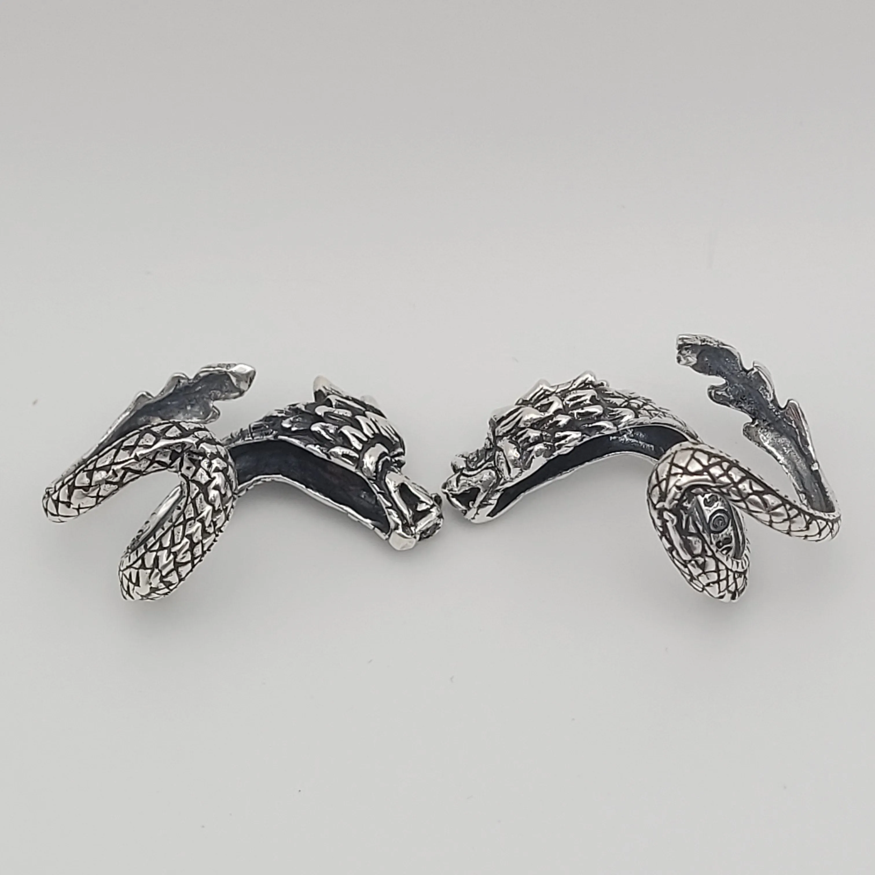 Sterling Silver Dragon Ear Cuffs