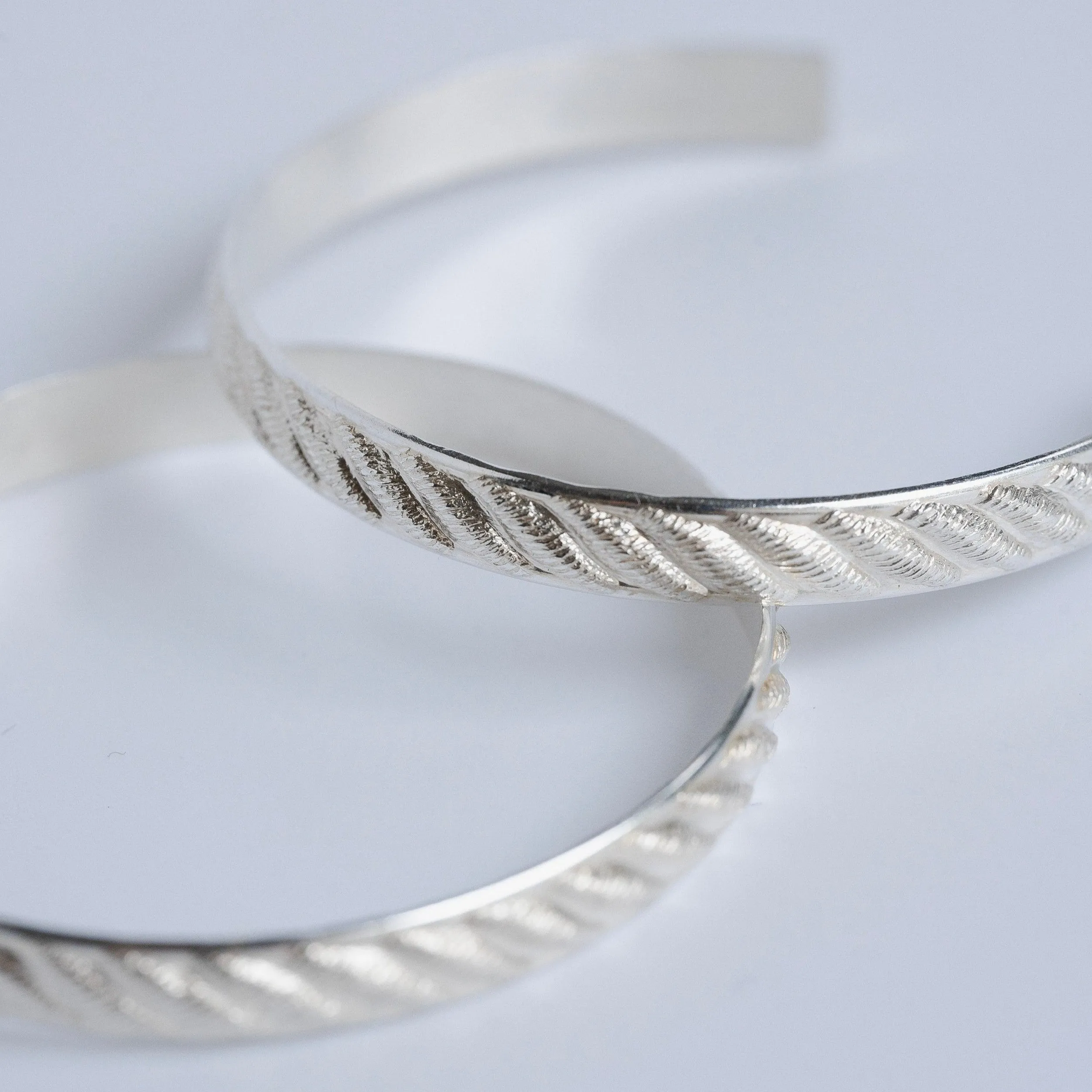 Sterling Silver Hoop Earrings- Decorative Rope Hoop- Choose size