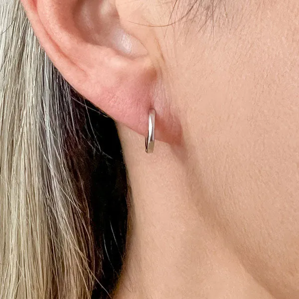 Sterling Silver Huggie Hoop Earrings
