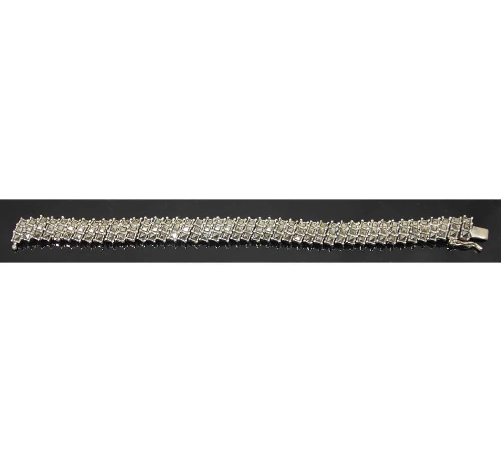Sterling Silver Marcasite Tennis Bracelet 6.5"