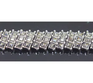 Sterling Silver Marcasite Tennis Bracelet 6.5"