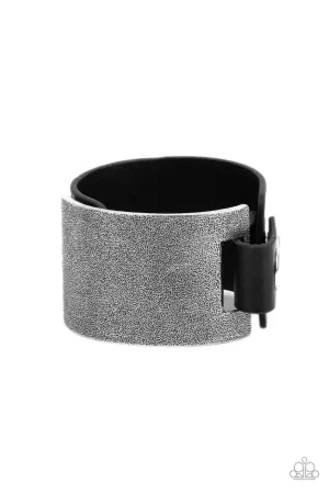 Studded Synchronism Black Paparazzi Bracelet