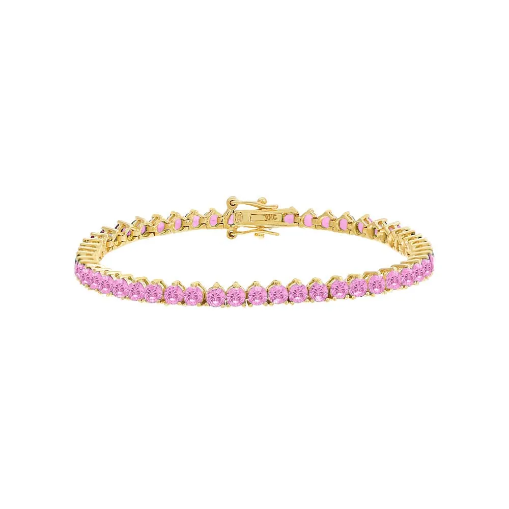 Summer Colored Three Prong Tennis Bracelet