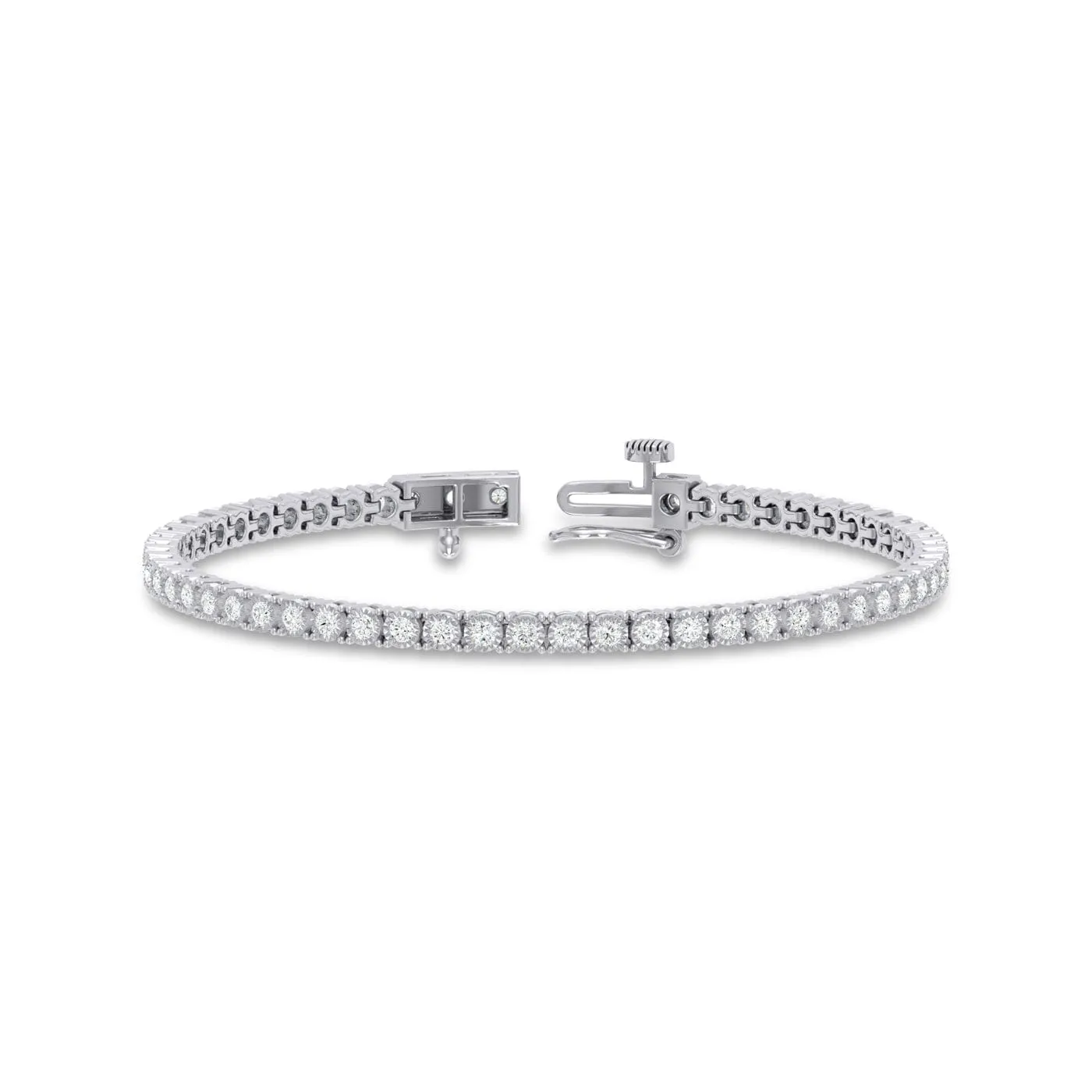 Tennis Bracelet with 1.50ct of Diamonds in 9ct White Gold