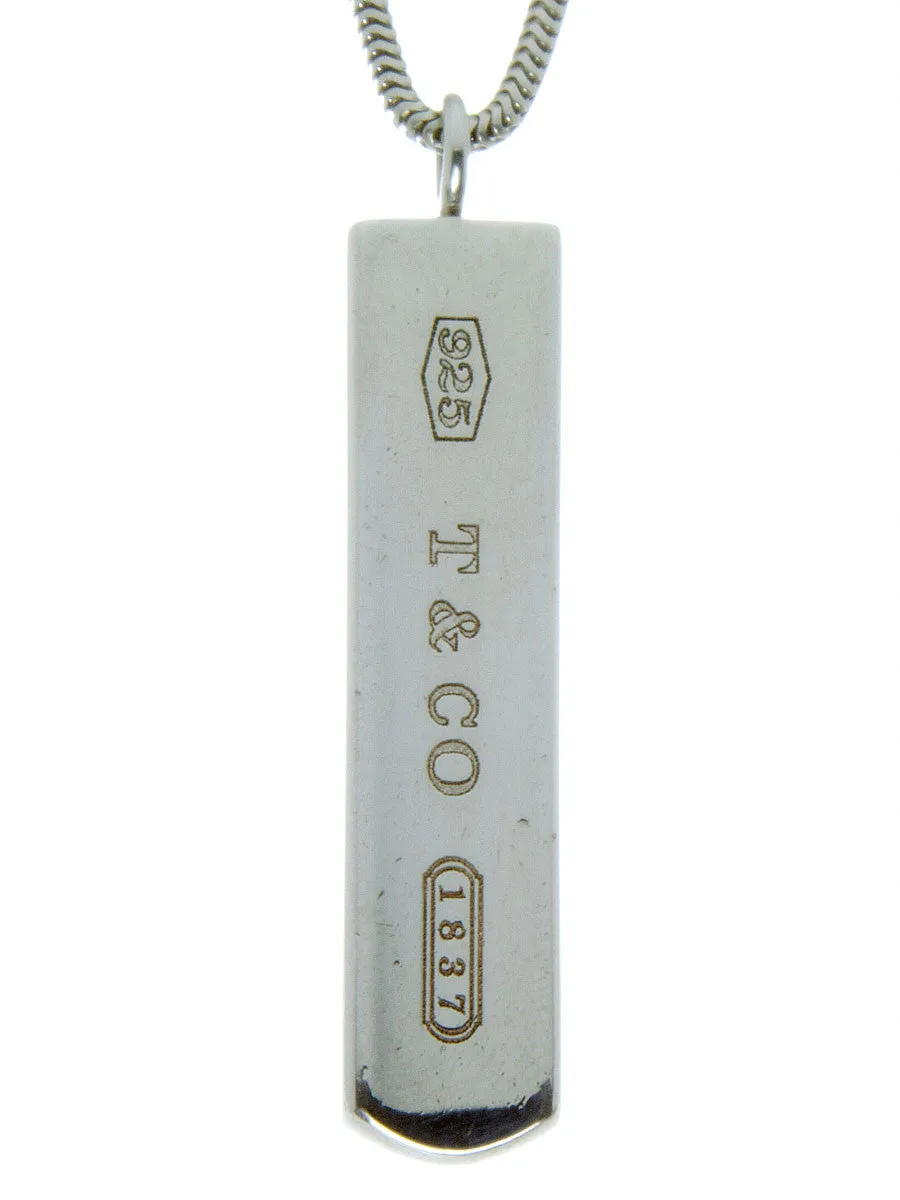 Tiffany & Co. 1837 Bar Pendant & Chain