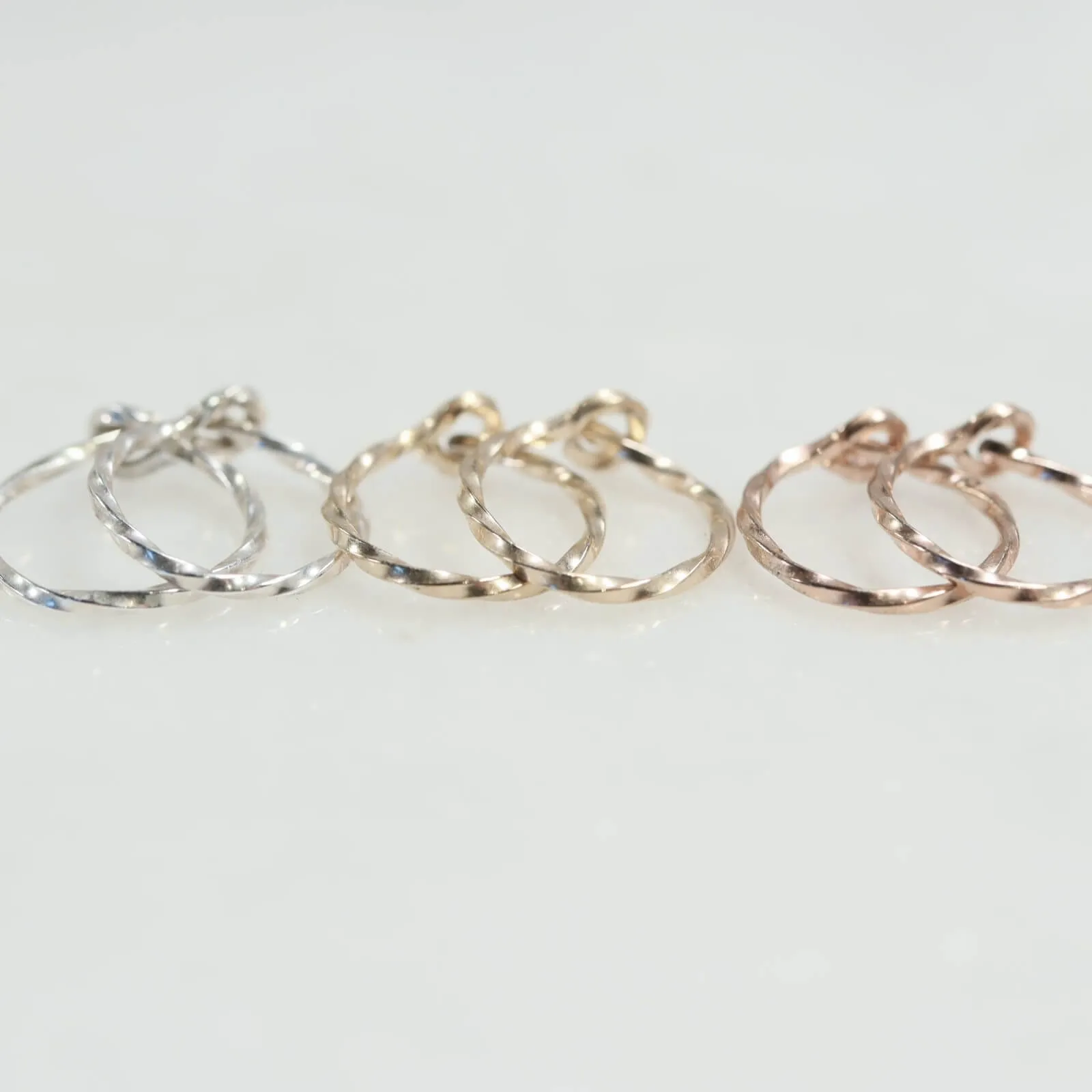 Tiny Hoop Earring Twist - Choose Your Diameter, Gauge, Metal