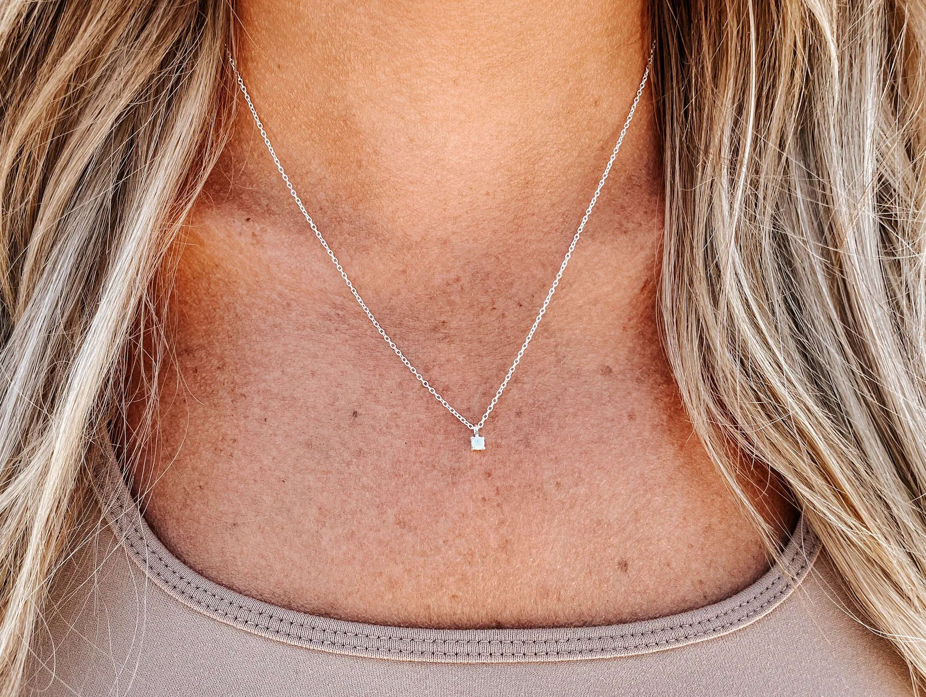 Tiny Opal Necklace