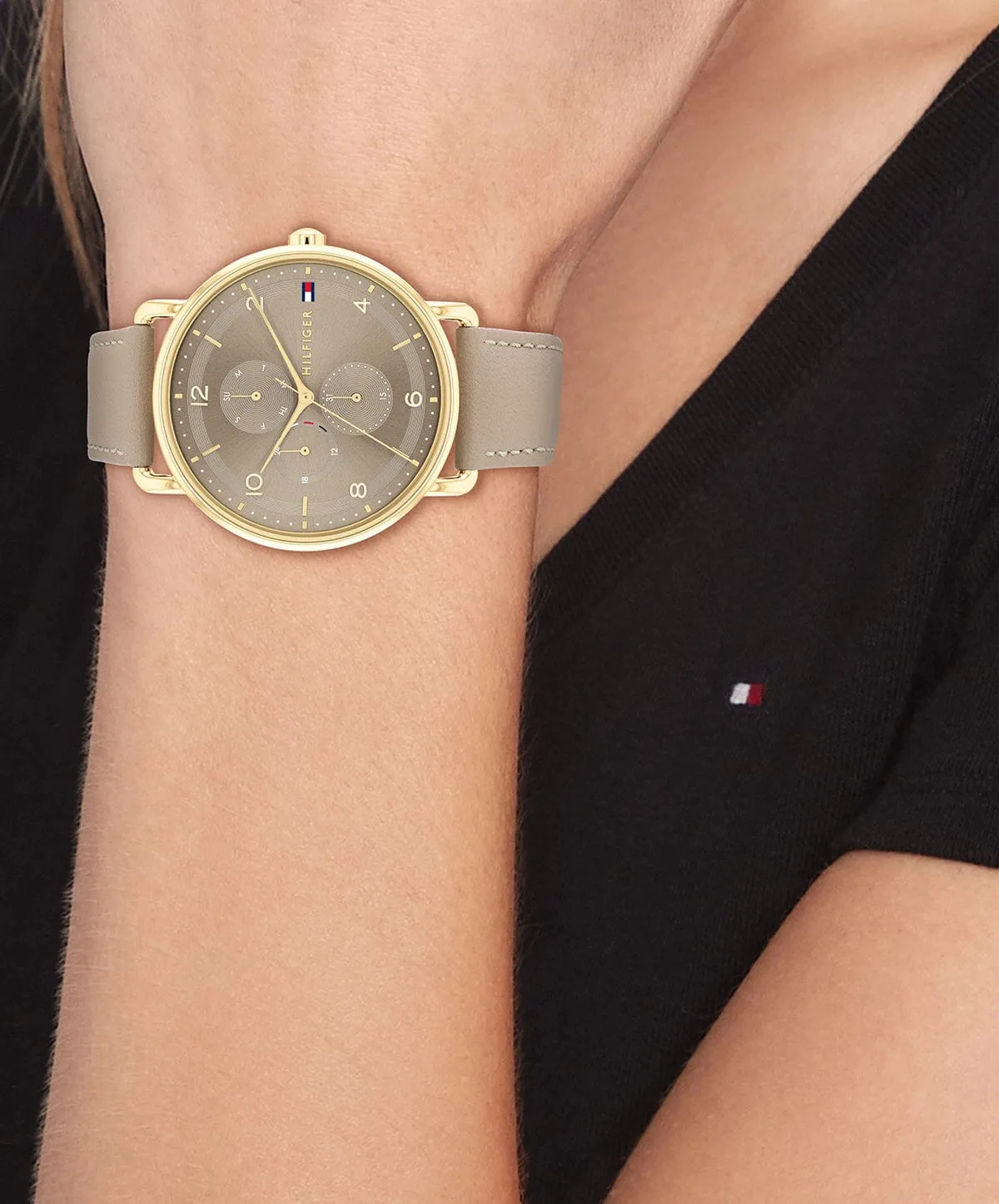 Tommy Hilfiger Lily Beige Leather Beige Dial Ladies Watch 1782661