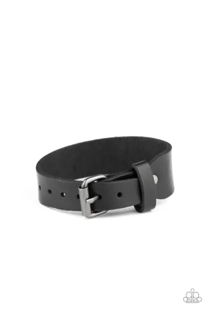 Tougher than Leather Black Paparazzi Bracelet