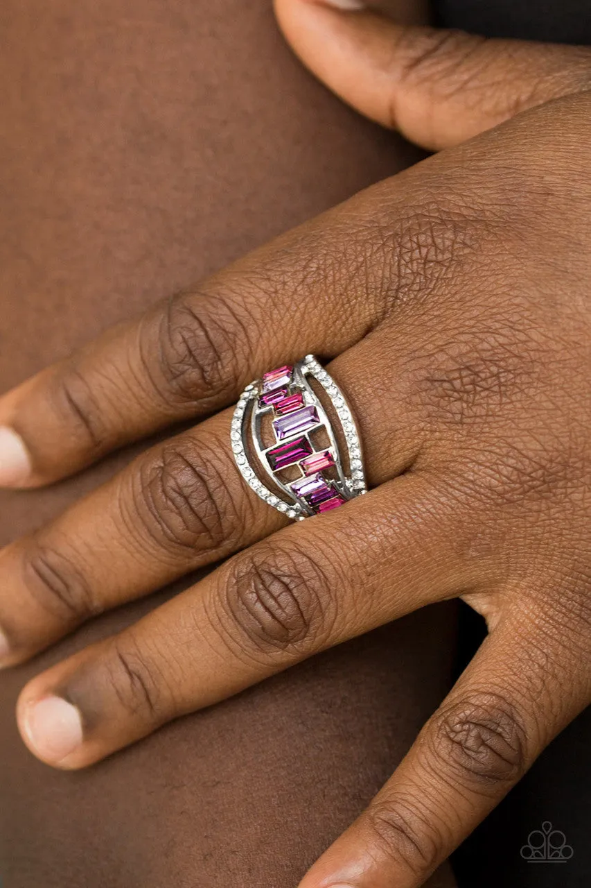 Treasure Chest Charm Purple Paparazzi Ring