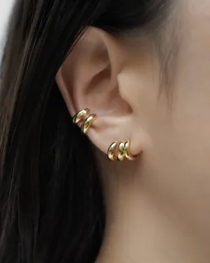 TREBLE Illusion Hoops in Gold
