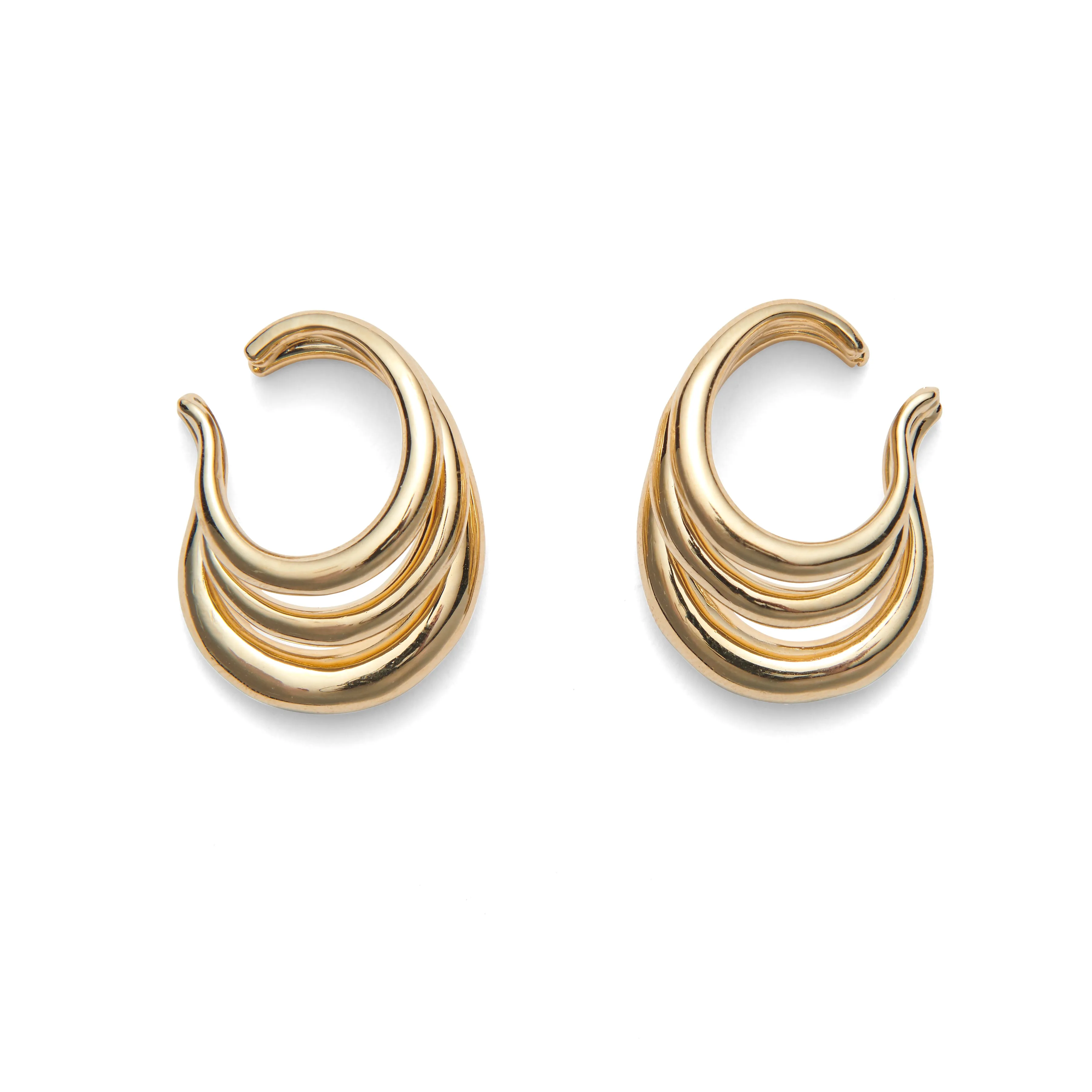 Triple Lair Ear Cuff in Gold