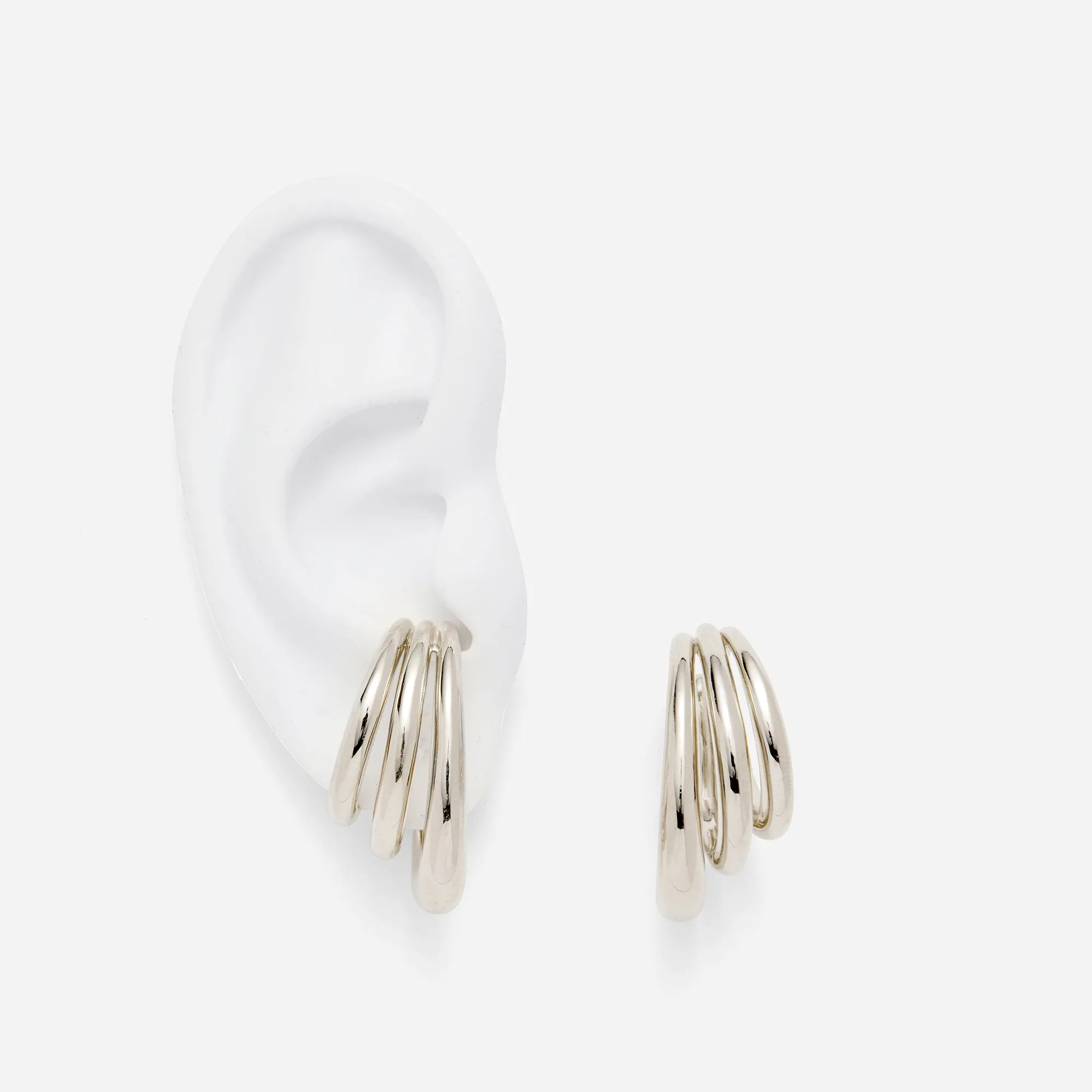 Triple Lair Ear Cuff in Silver