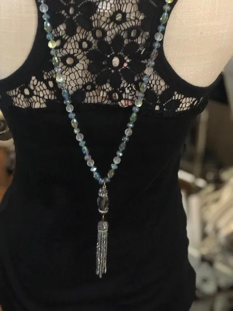 Turquoise Crystal bead Necklace
