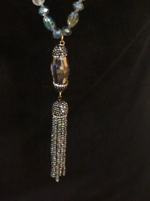 Turquoise Crystal bead Necklace