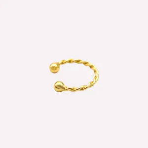 TWIST EAR CUFF CLIP-ON EARRING