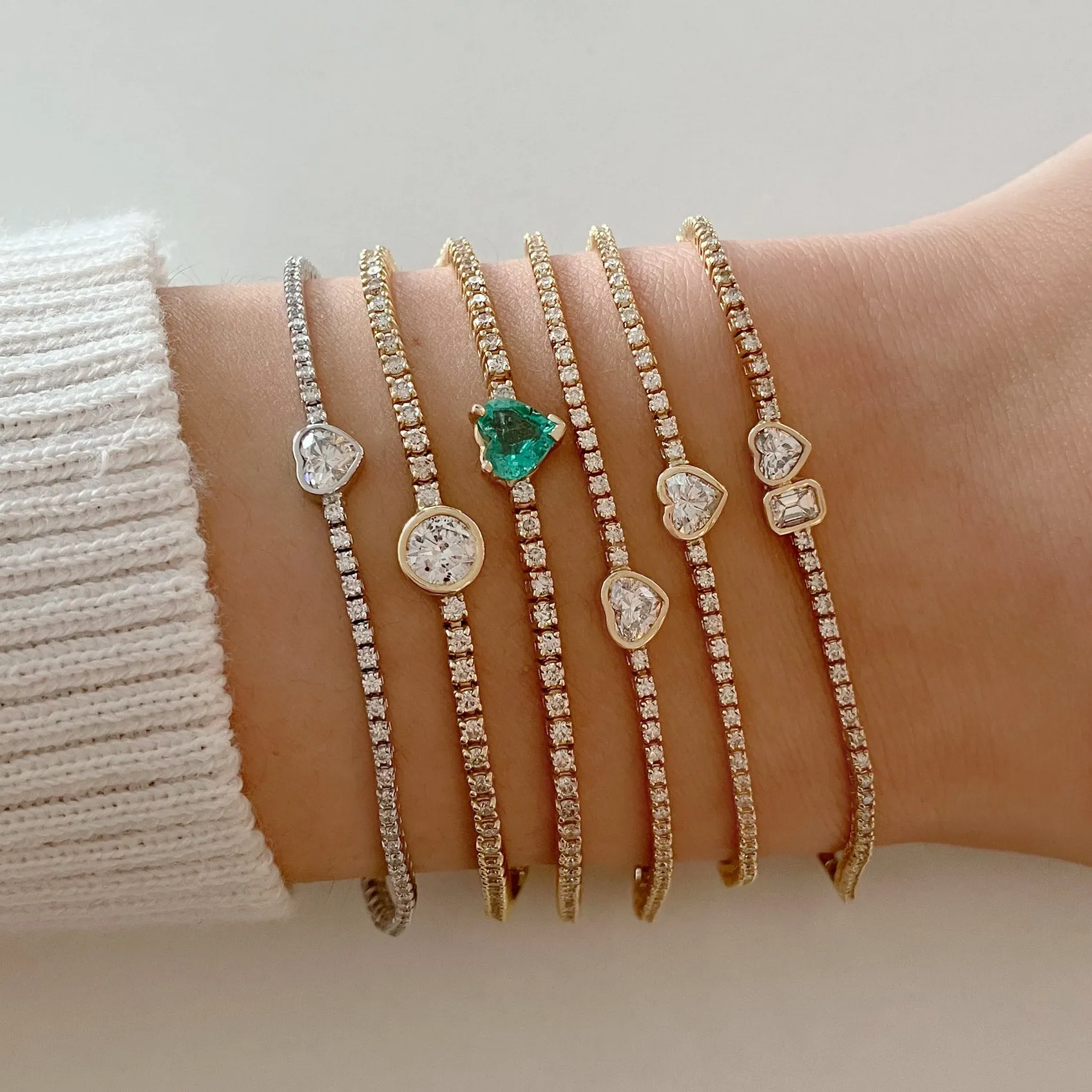Two-Diamonds Tennis Bracelet