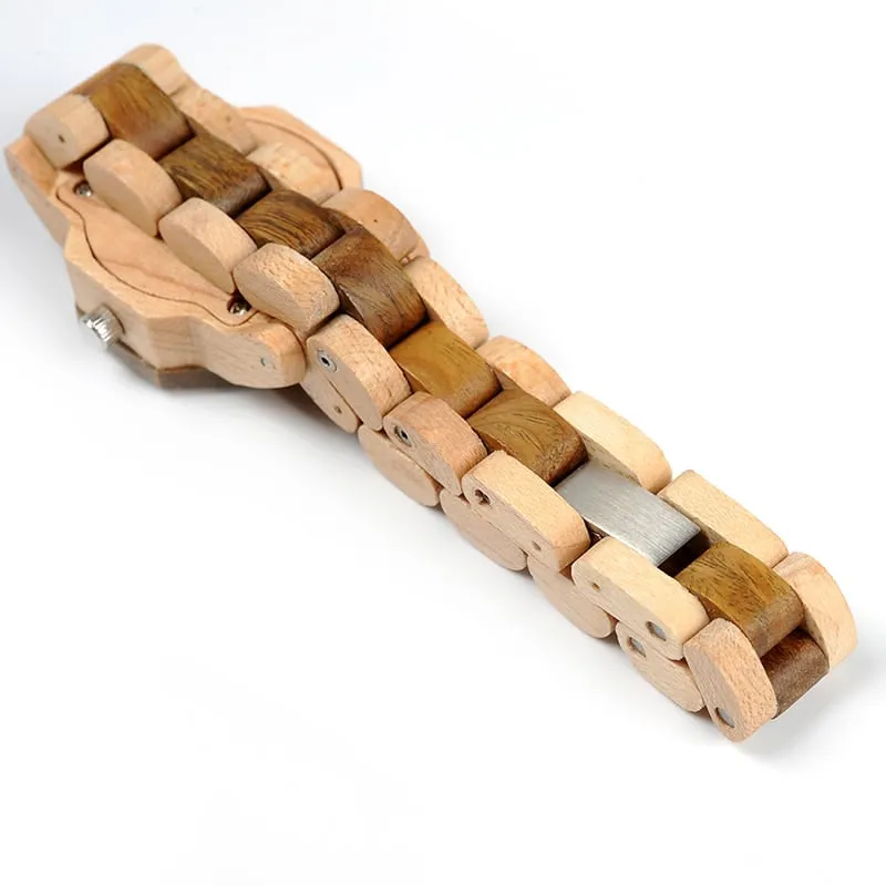 Two Tone Slim Wooden Watches