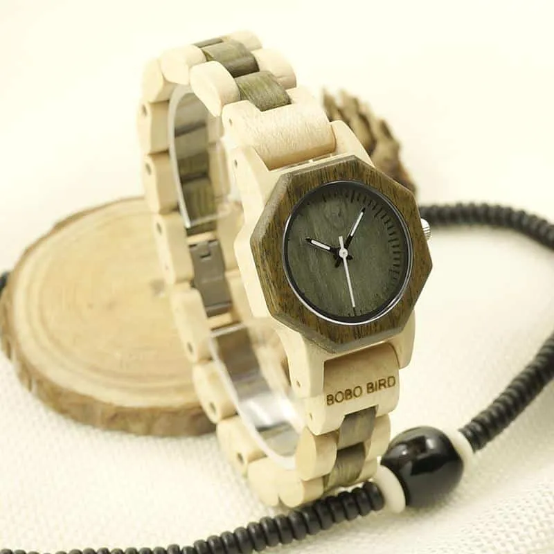 Two Tone Slim Wooden Watches