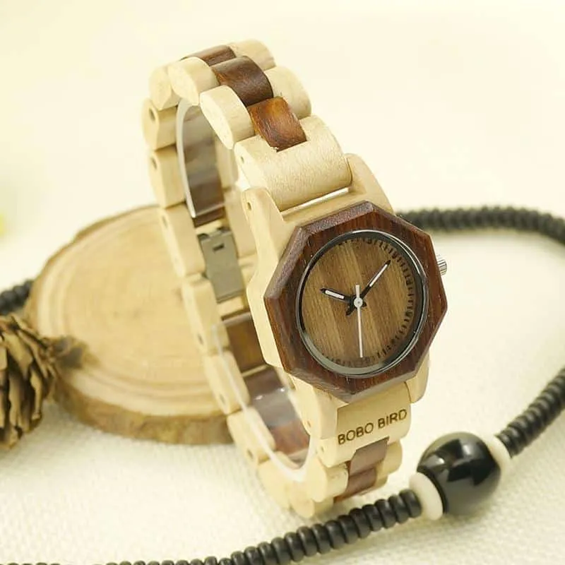 Two Tone Slim Wooden Watches