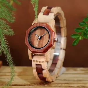 Two Tone Slim Wooden Watches
