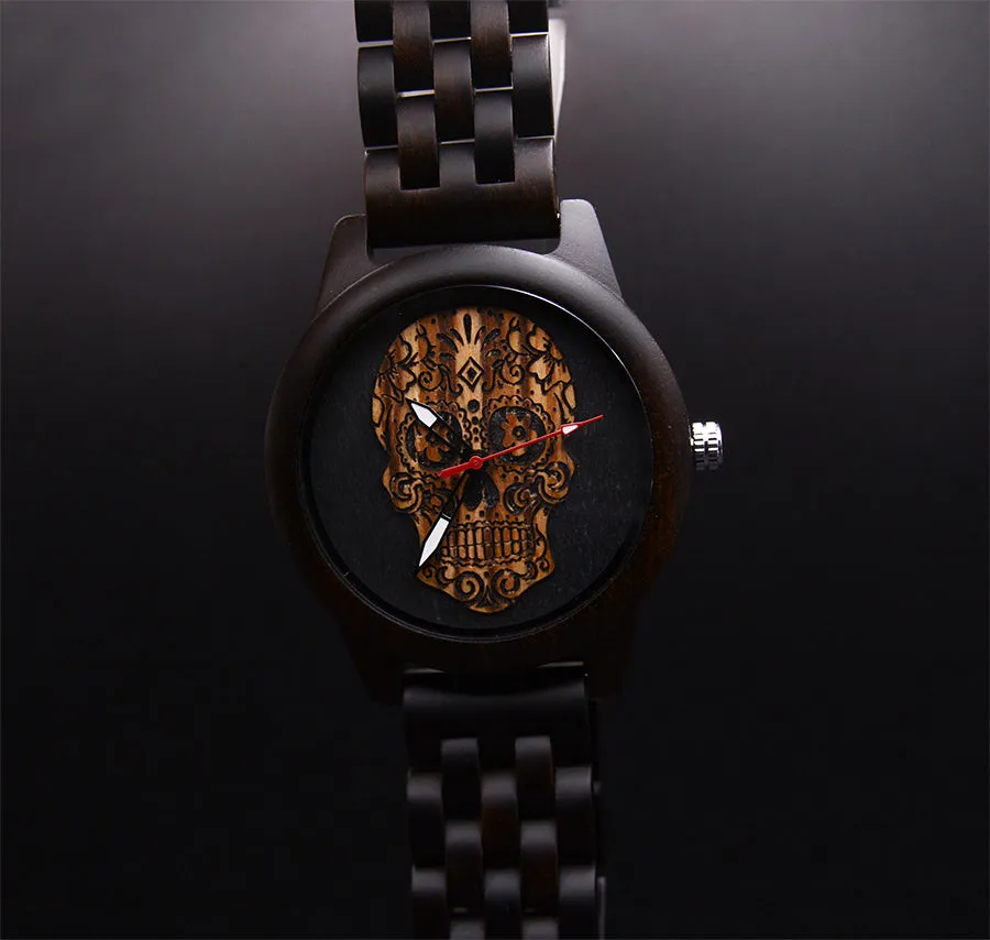 UXD Classic Men's Skeleton Wooden Watch