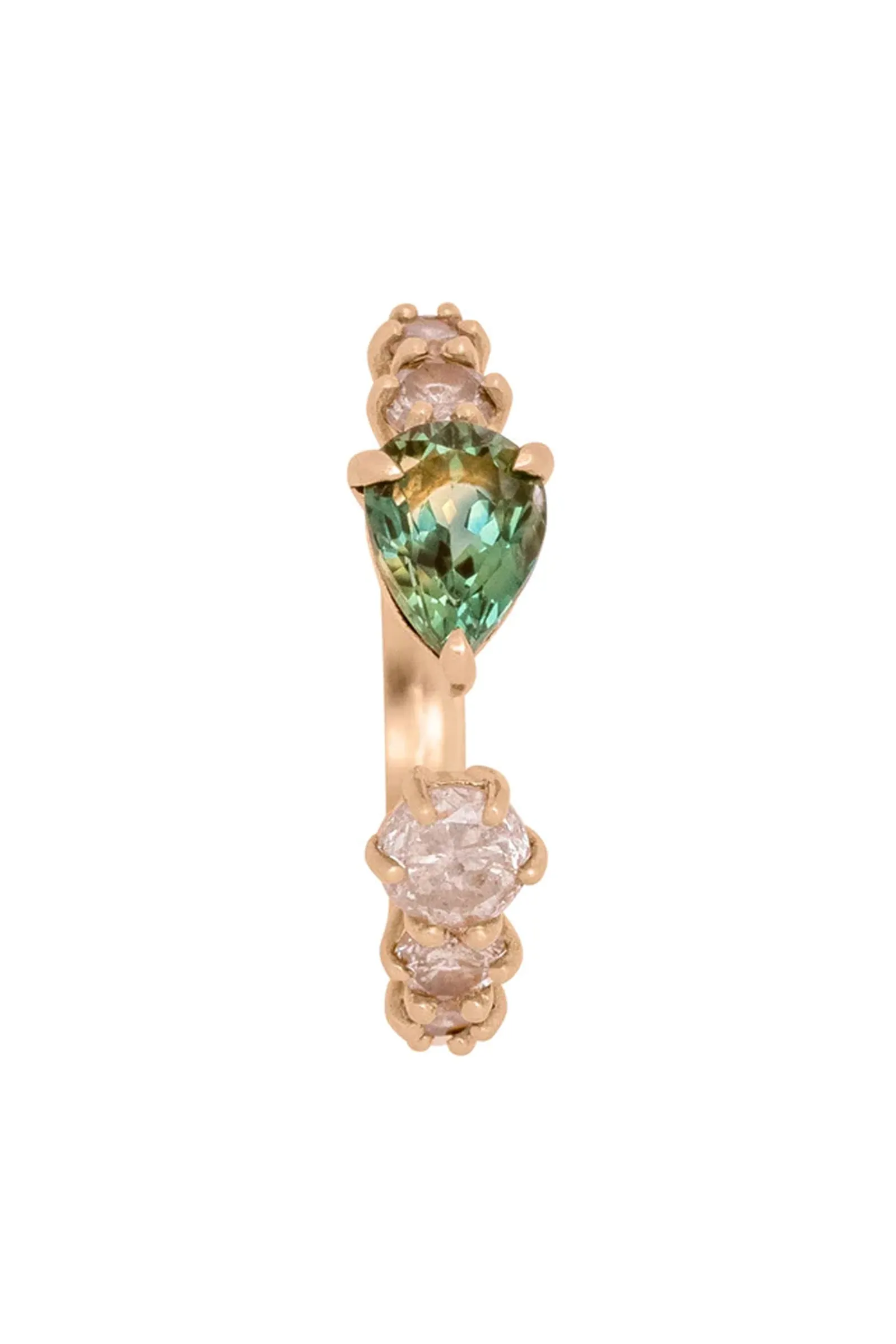 Valley Rose 14K Gold Sapphire and Diamond Orbitae Ring