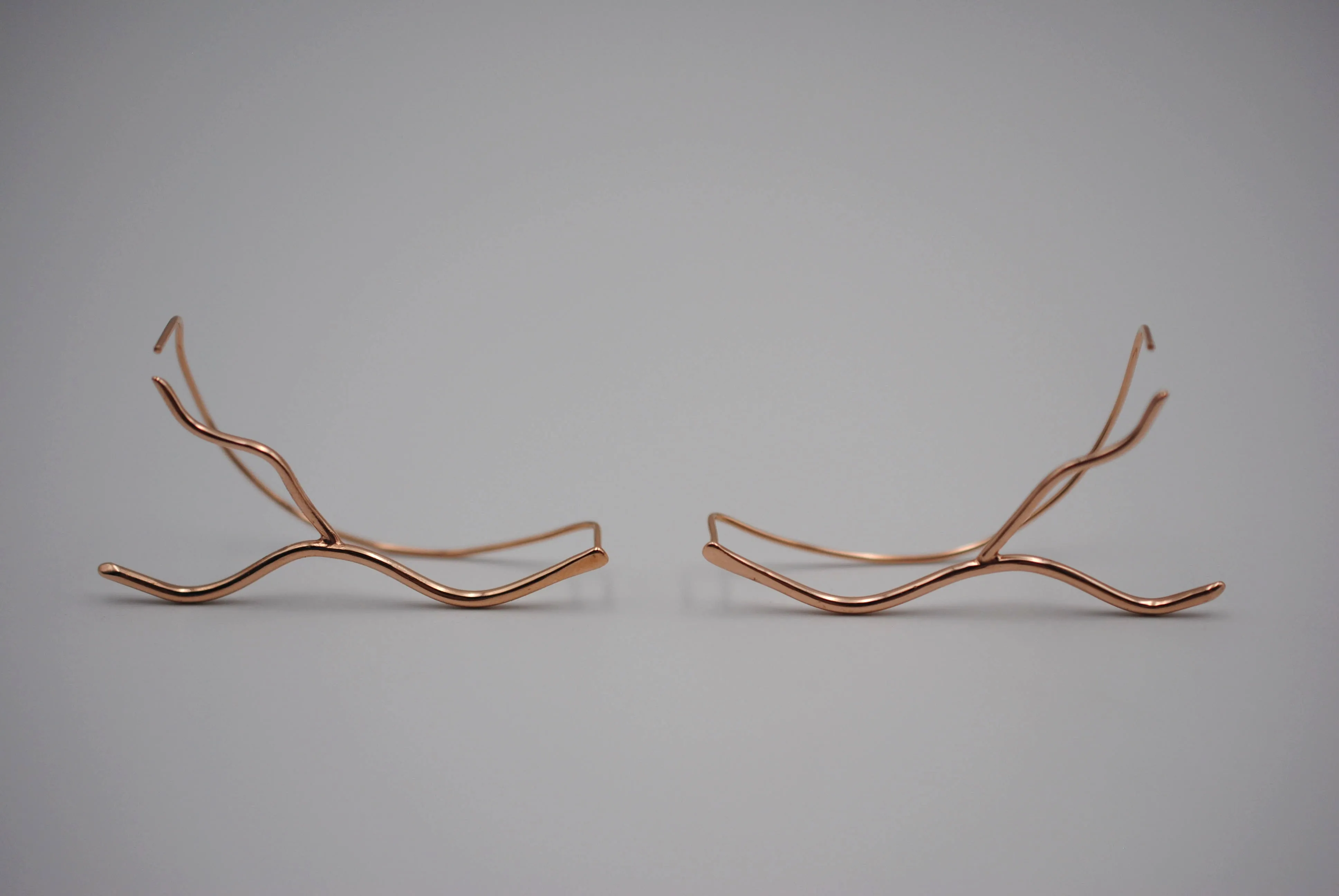 Vine Rose Gold Roots Ear Climbers