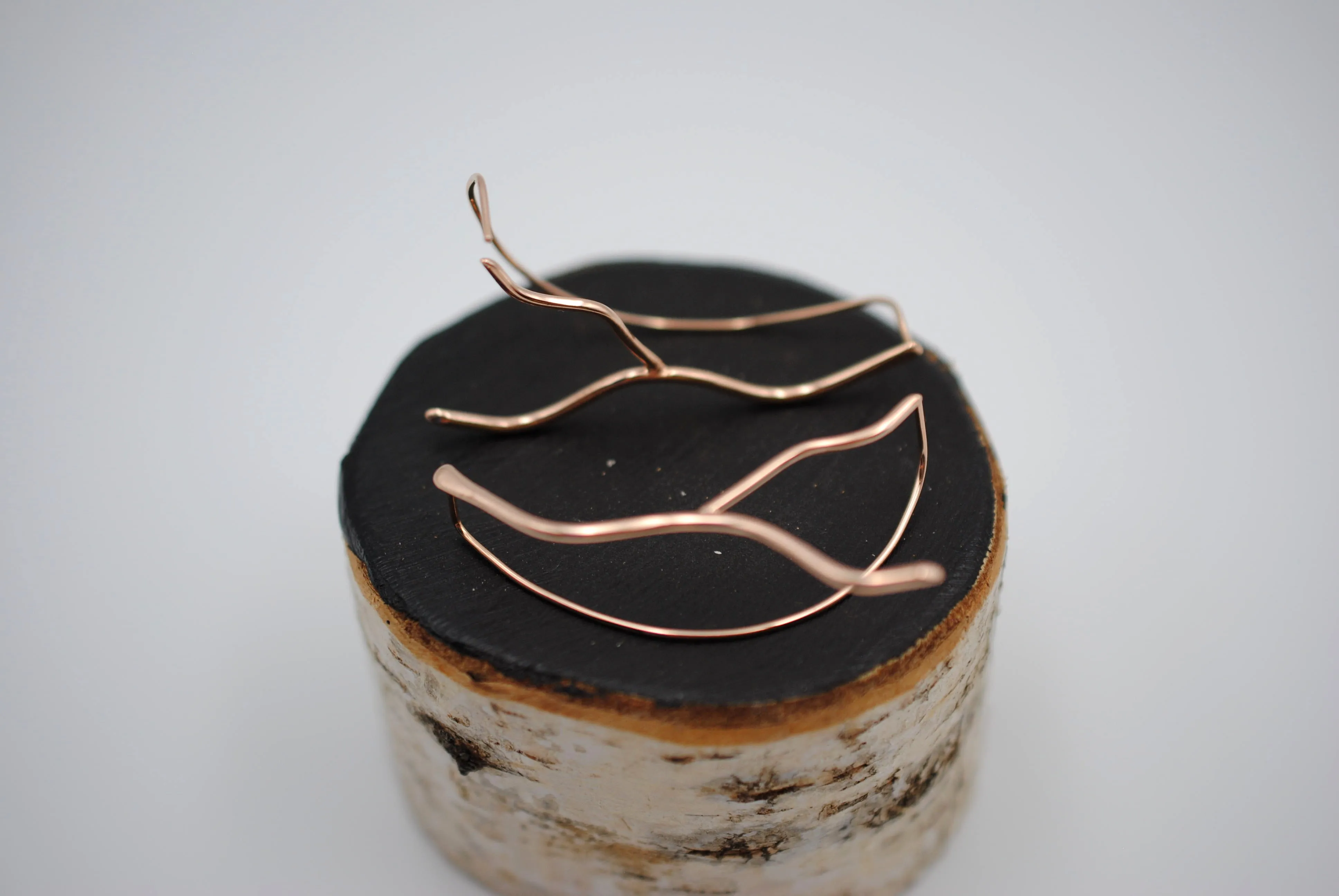 Vine Rose Gold Roots Ear Climbers