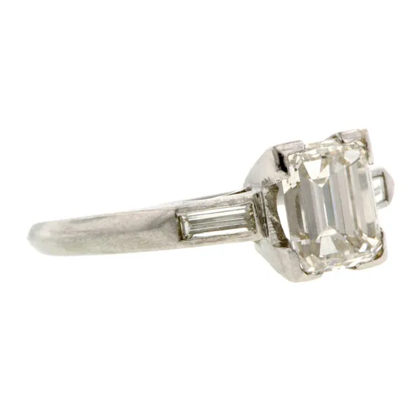 Vintage Engagement Ring, Emerald Cut 1.00ct