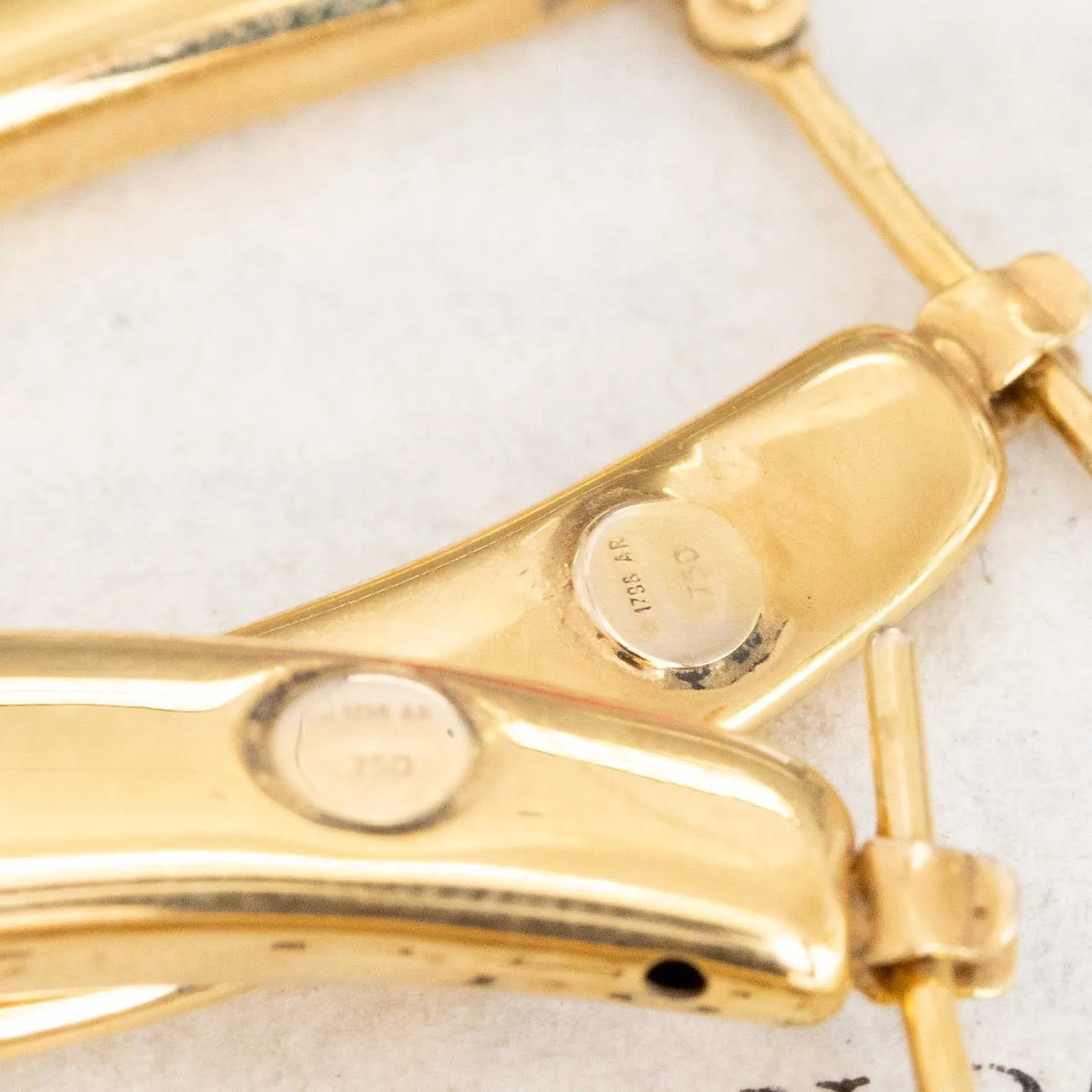 Vintage Long Drop Hoop Earrings