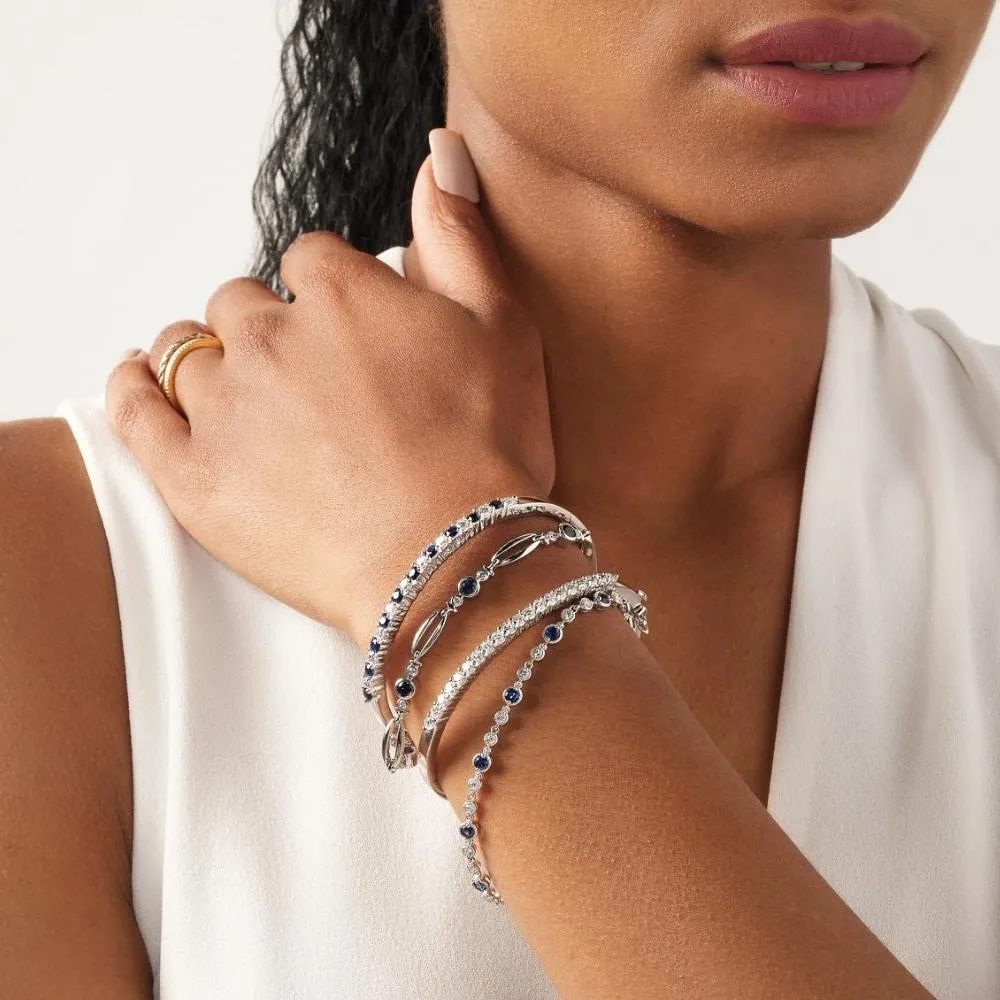 Vintage Style Gemstone and Diamond Bracelet