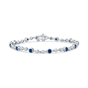 Vintage Style Gemstone and Diamond Bracelet