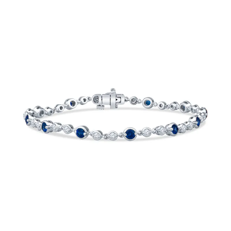 Vintage Style Gemstone and Diamond Bracelet